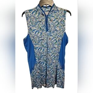 GG Blue Luxe Sport Tennis , Golf Dress geometric size Large